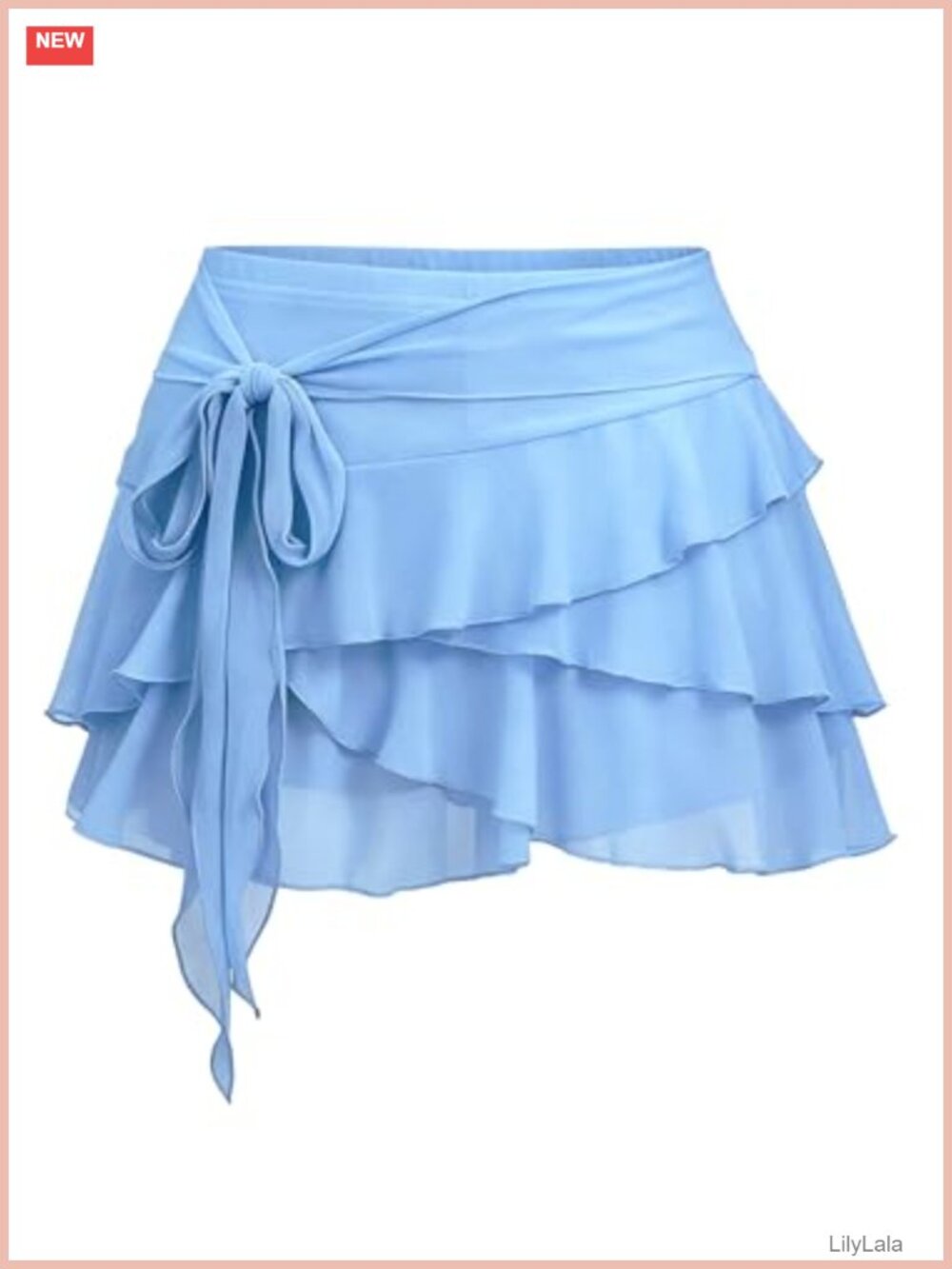 Y2K Mini Ruffle Pleated Skort with Shorts Mesh Flowy A-Line